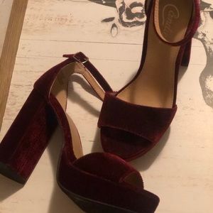 Velvet heels